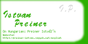 istvan preiner business card
